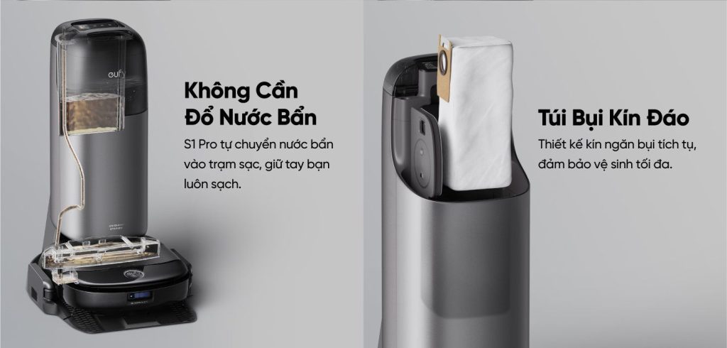 Robot hút bụi lau nhà eufy Omni S1 Pro tiện lợi