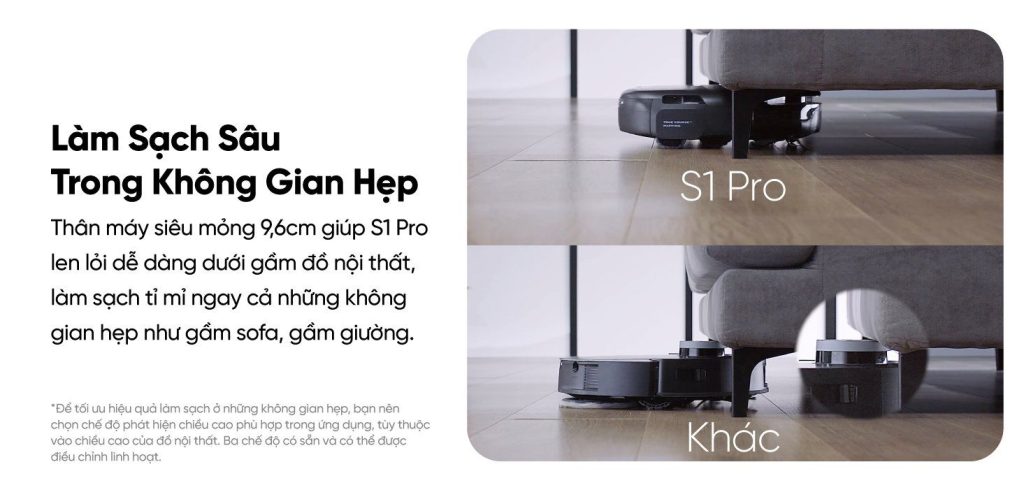Robot hút bụi lau nhà eufy Omni S1 Pro làm sạch sâu