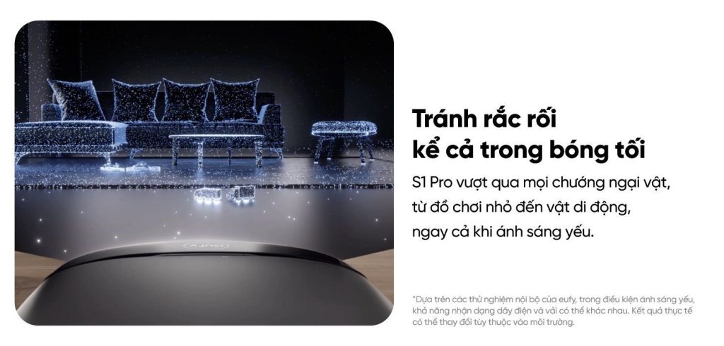Robot hút bụi lau nhà eufy Omni S1 Pro vượt chướng ngại