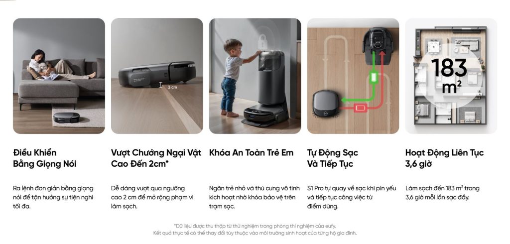 Robot hút bụi lau nhà eufy Omni S1 Pro ưu điểm