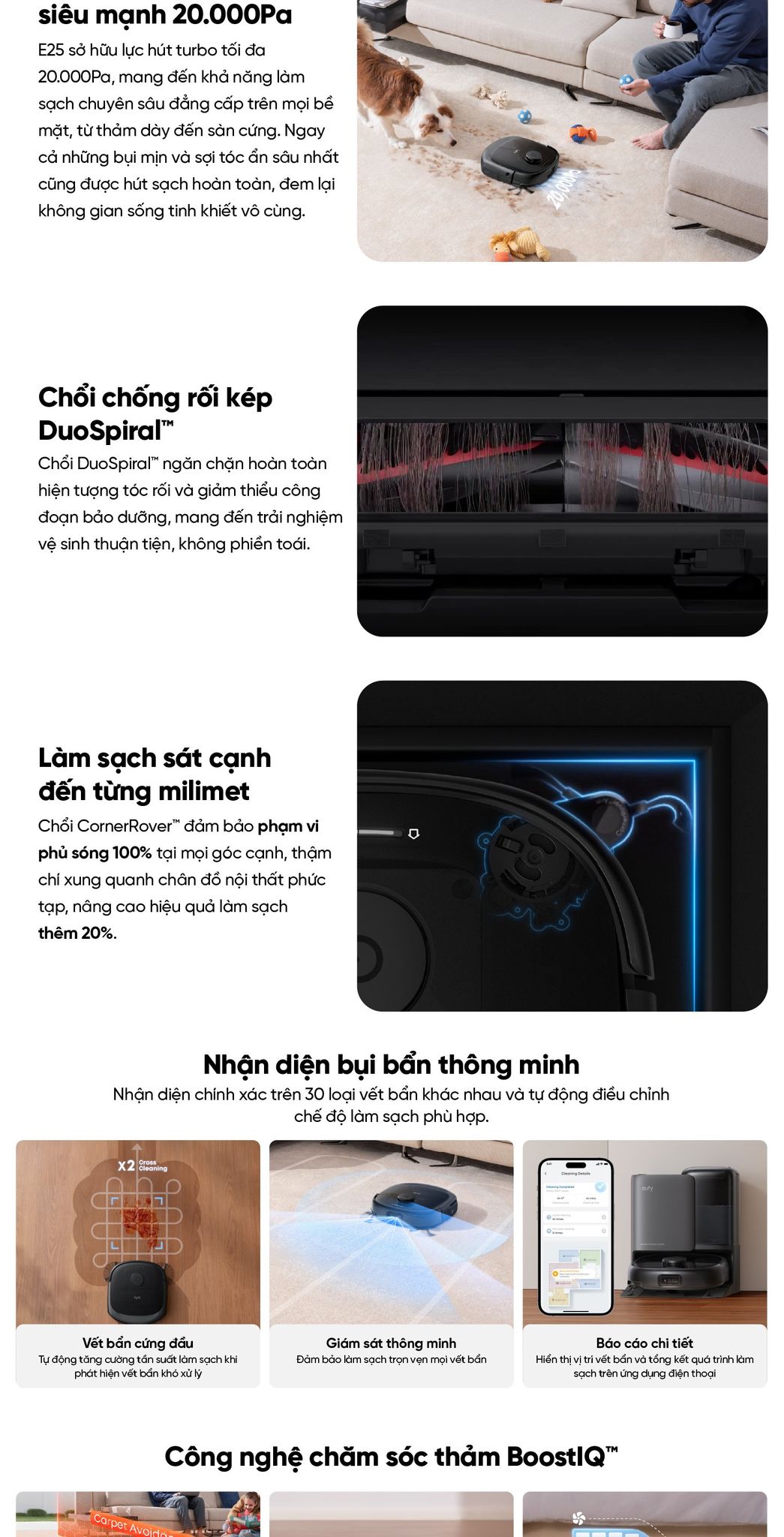 Robot hút bụi lau sàn eufy Omni E25 các đặc điểm nổi bật