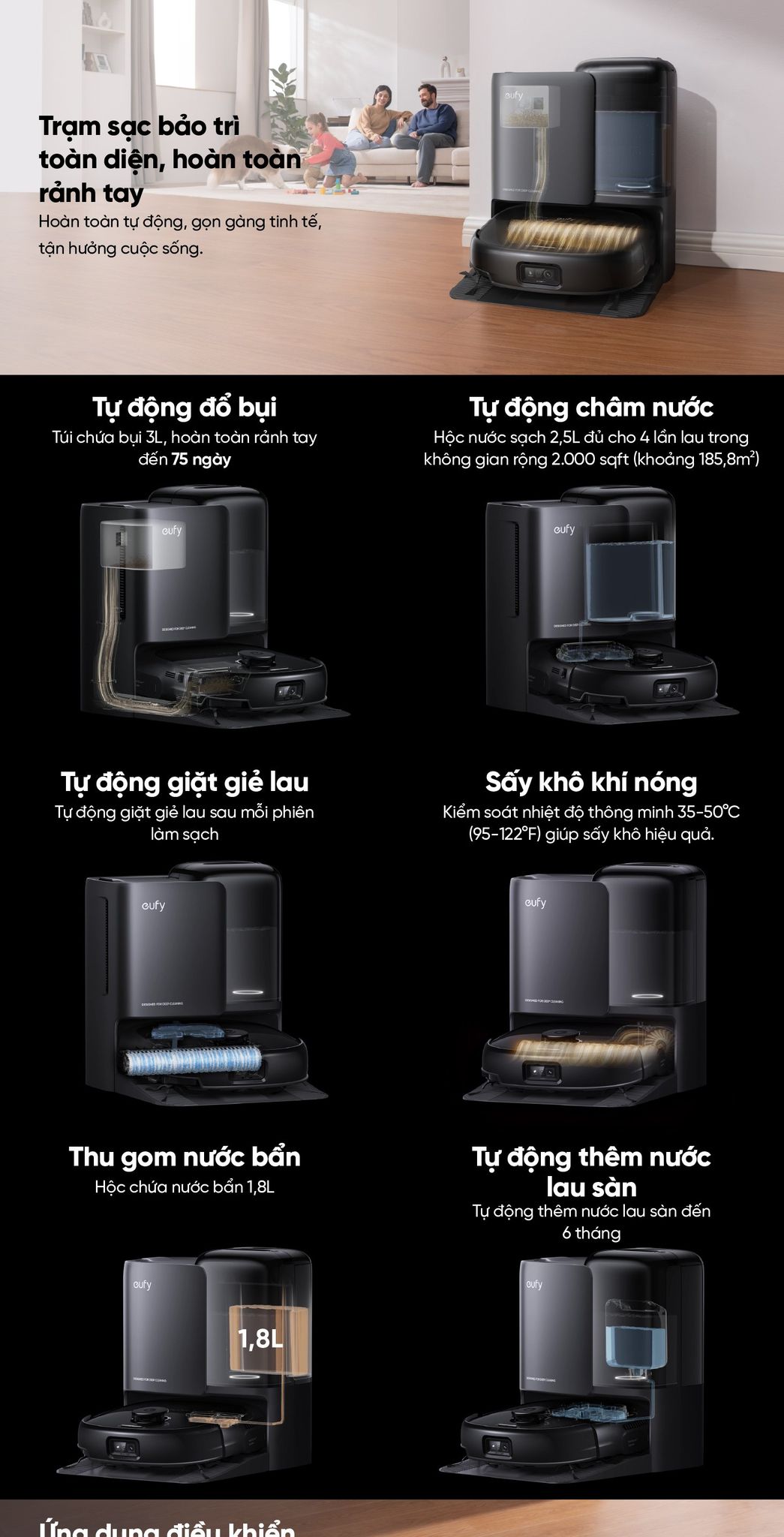 Robot hút bụi lau sàn eufy Omni E25 công nghệ tiên tiến