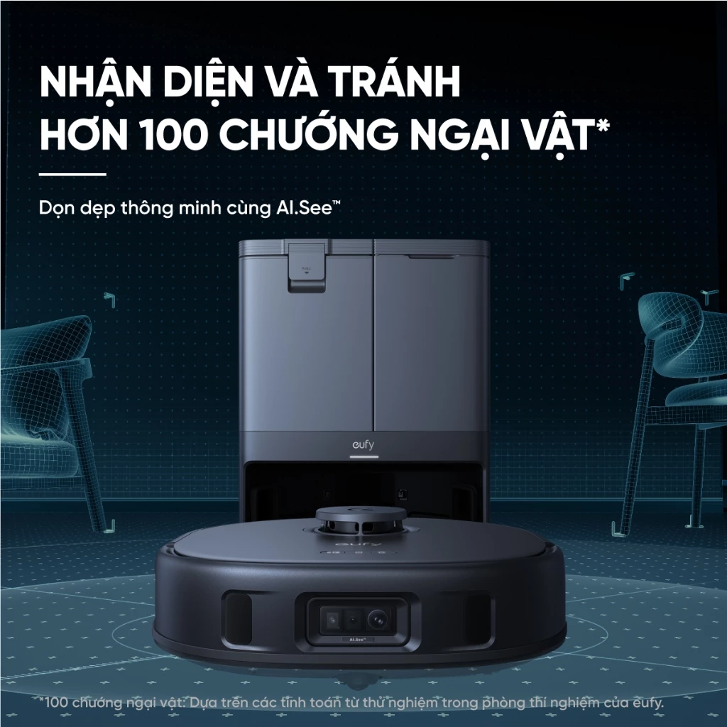 Robot hút bụi lau nhà eufy Omni X10 Pro dọn dẹp thông minh